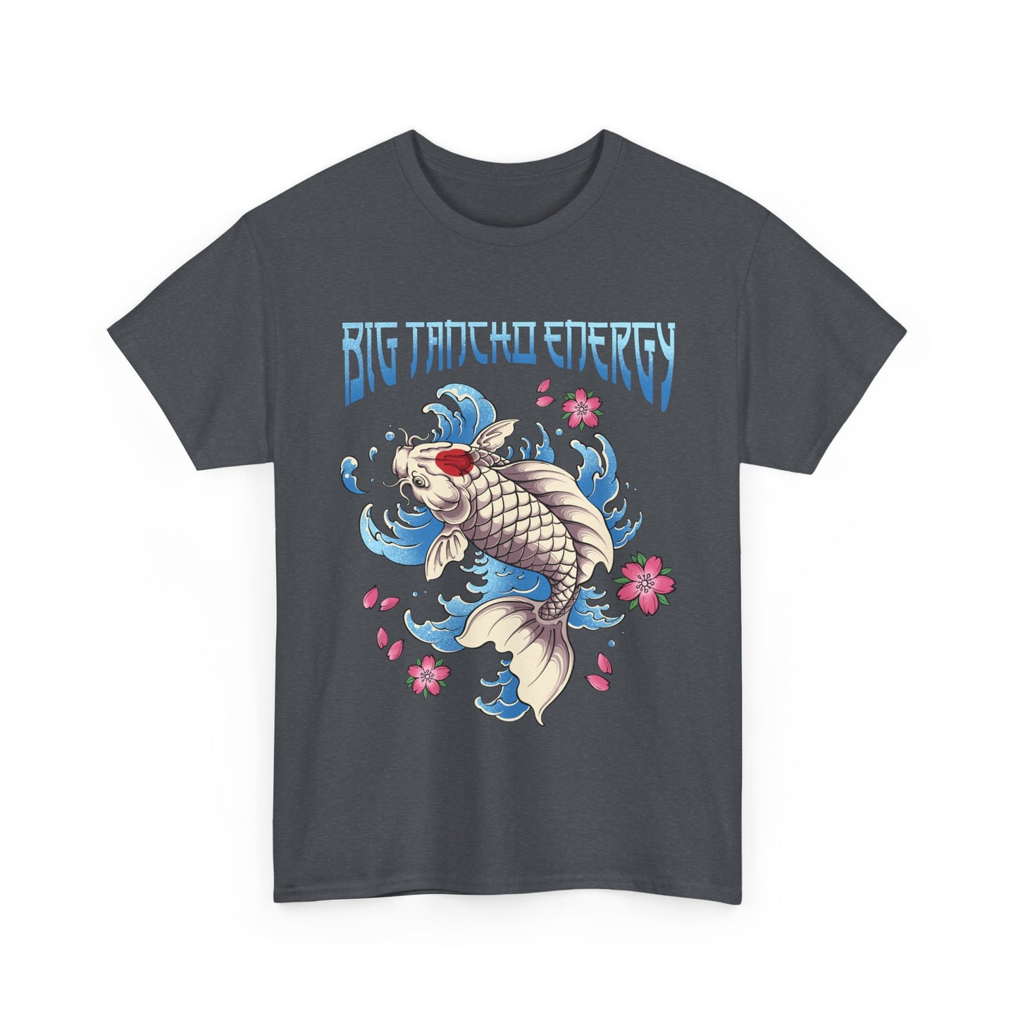 Big Tancho Energy Unisex Heavy Cotton Tee - Vibrant Koi Fish Design