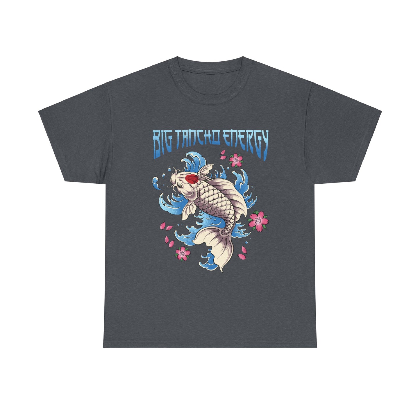 Big Tancho Energy Unisex Heavy Cotton Tee - Vibrant Koi Fish Design