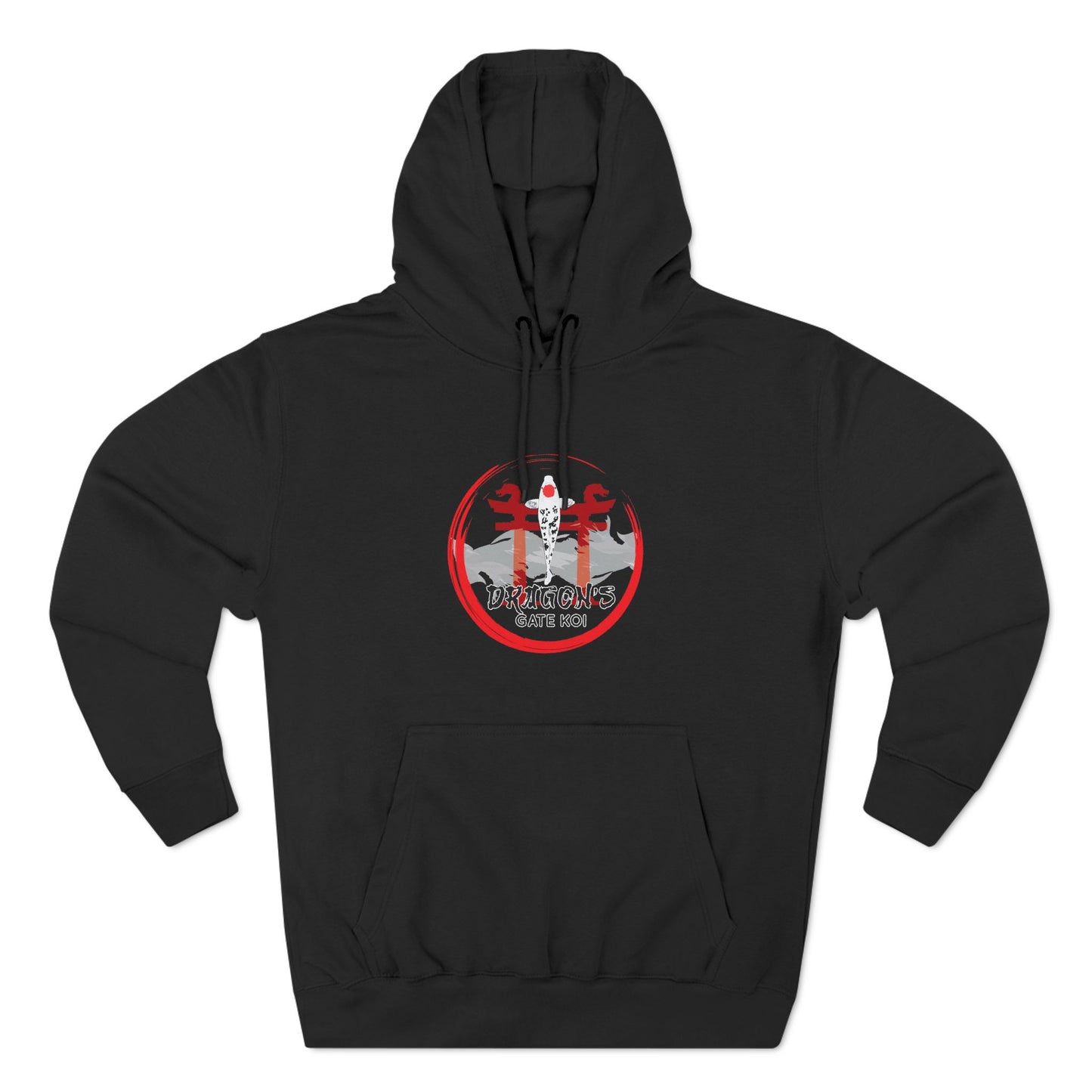 Dragon's Gate Koi Fleece Hoodie - Unisex - Cozy Streetwear