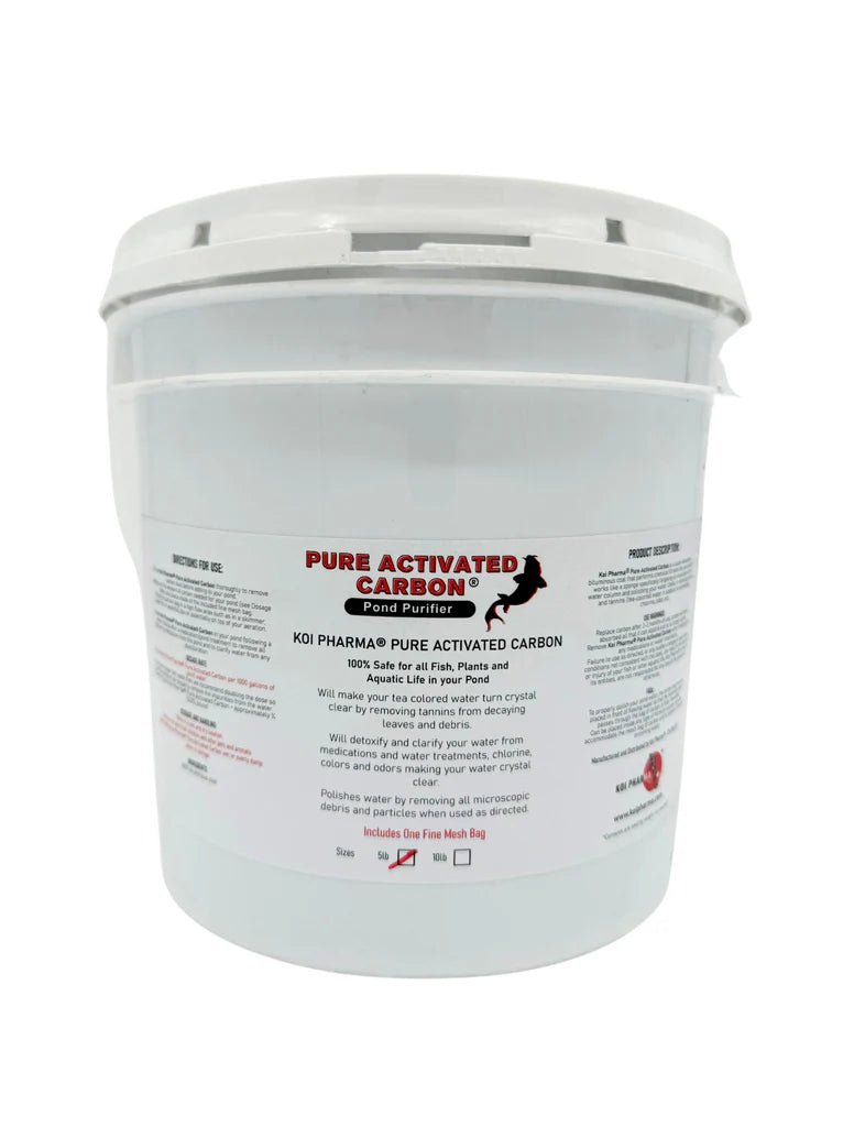 KOI PHARMA® Pure Activated Carbon Pond Purifier - Crystal Clear Water Solution