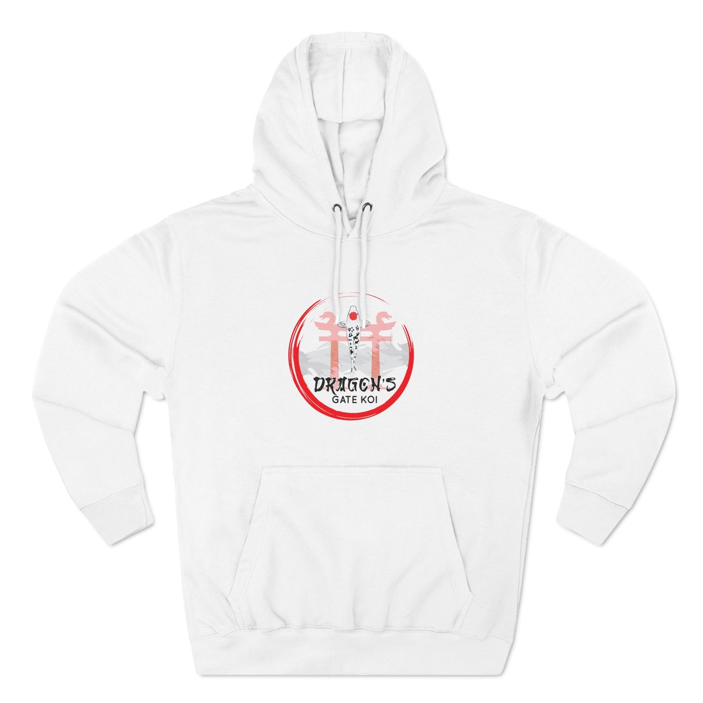 Dragon's Gate Koi Fleece Hoodie - Unisex - Cozy Streetwear