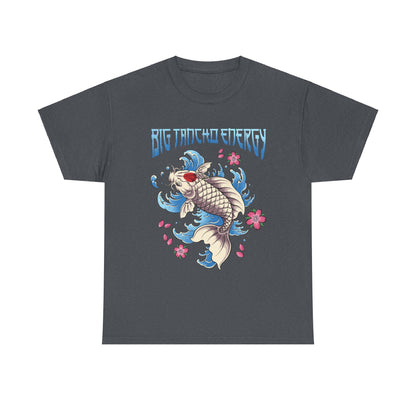 Big Tancho Energy Unisex Heavy Cotton Tee - Vibrant Koi Fish Design