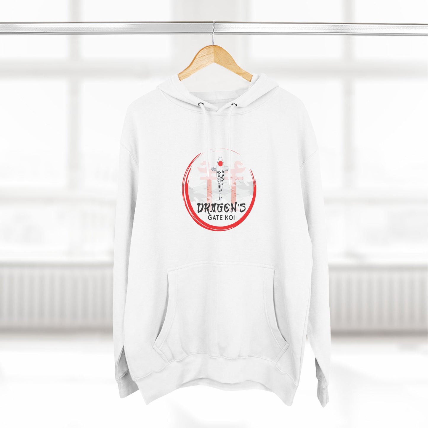 Dragon's Gate Koi Fleece Hoodie - Unisex - Cozy Streetwear