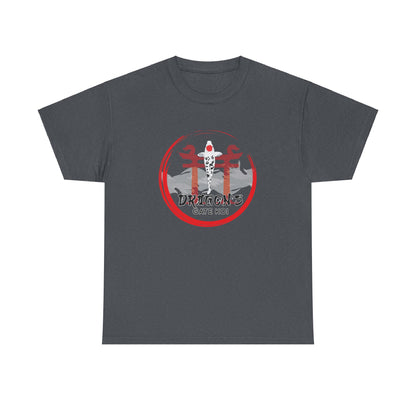 Dragon's Gate Koi Unisex Heavy Cotton Tee - Serene and Stylish Graphic T-Shirt
