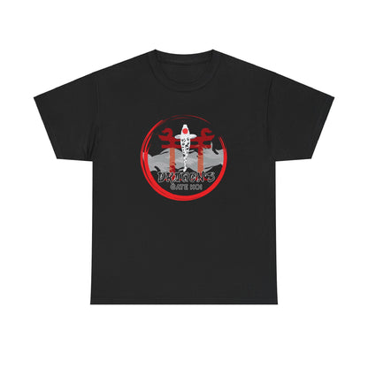 Dragon's Gate Koi Unisex Heavy Cotton Tee - Serene and Stylish Graphic T-Shirt