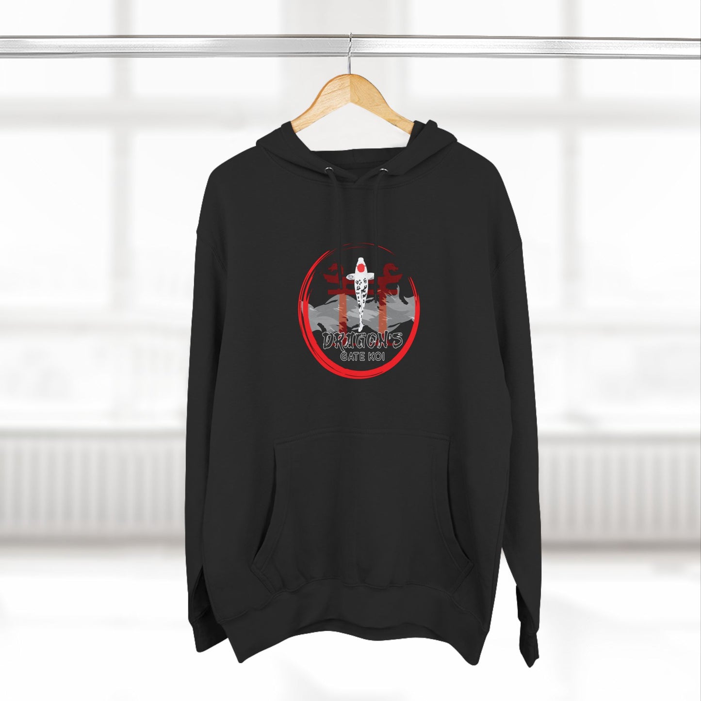 Dragon's Gate Koi Fleece Hoodie - Unisex - Cozy Streetwear